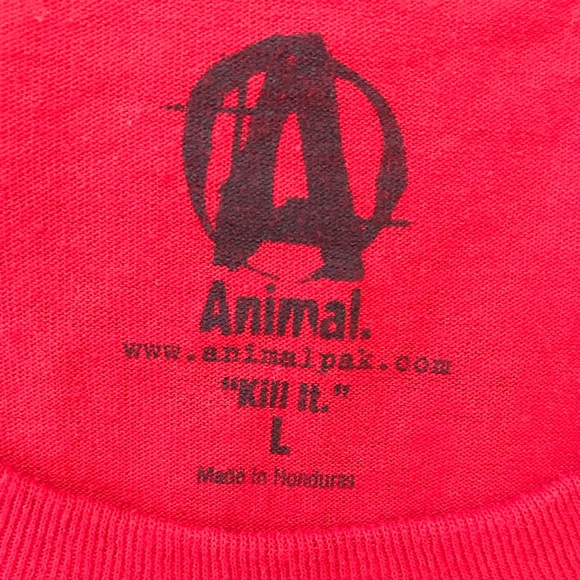 Animal Pak “M-Stak” Iconic Red T-Shirt. Great condition! Size large. - Picture 4 of 8